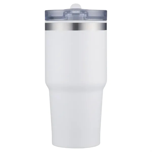 20 oz. stainless steel travel tumbler with straw sipper lid.... from ASI 57655 STOPNGO Line