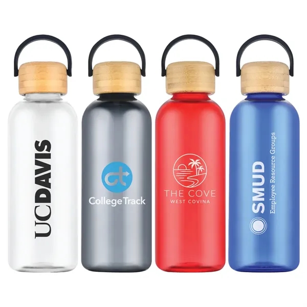 21-oz. RPET plastic water bottle with bamboo lid.... from ASI 57655 STOPNGO Line