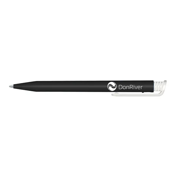 Plunger action ballpoint pen with matte barrel, pocket clip; made of... from ASI 68507 The Magnet Group / Castelli