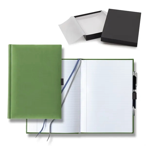 7" x 9 11/16" polyurethane journal gift set with a pen... from ASI 68507 The Magnet Group / Castelli