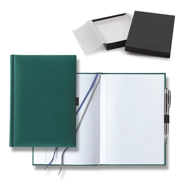 7" x 9 11/16" polyurethane journal gift set with a pen... from ASI 68507 The Magnet Group / Castelli