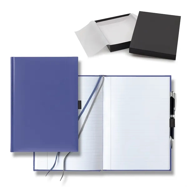 7" x 9 11/16" polyurethane journal gift set with a pen... from ASI 68507 The Magnet Group / Castelli