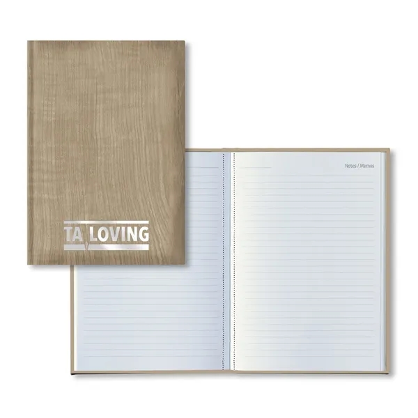 Mid-size memo journal with 128 white lined pages with modern gray... from ASI 68507 The Magnet Group / Castelli