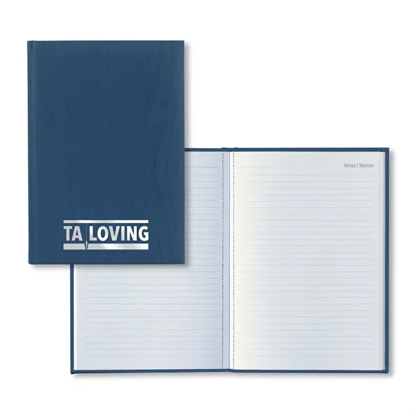 Mid-size memo journal with 128 white lined pages with modern gray... from ASI 68507 The Magnet Group / Castelli