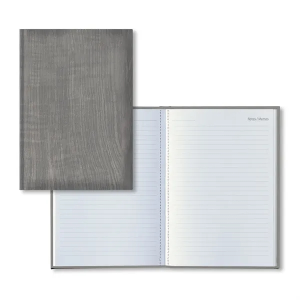 Mid-size memo journal with 128 white lined pages with modern gray... from ASI 68507 The Magnet Group / Castelli