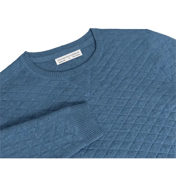 The Ward midweight Egyptian cotton jacquard crewneck sweater with banded hem... from ASI 38120 Ball Pro / Diversified Quality Kitchenware / Branded Apparel Designs