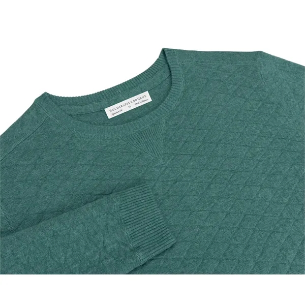 The Ward midweight Egyptian cotton jacquard crewneck sweater with banded hem... from ASI 38120 Ball Pro / Diversified Quality Kitchenware / Branded Apparel Designs