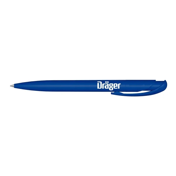 Plunger action plastic ballpoint pen with matte surface and black ink.... from ASI 68507 The Magnet Group / Castelli