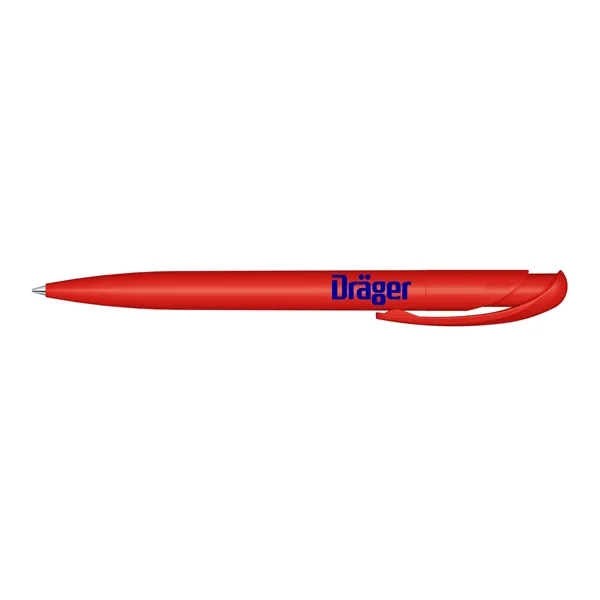 Plunger action plastic ballpoint pen with matte surface and black ink.... from ASI 68507 The Magnet Group / Castelli