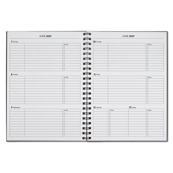 8" x 11" academic planner with black wire and square corners.... from ASI 68507 The Magnet Group / Castelli