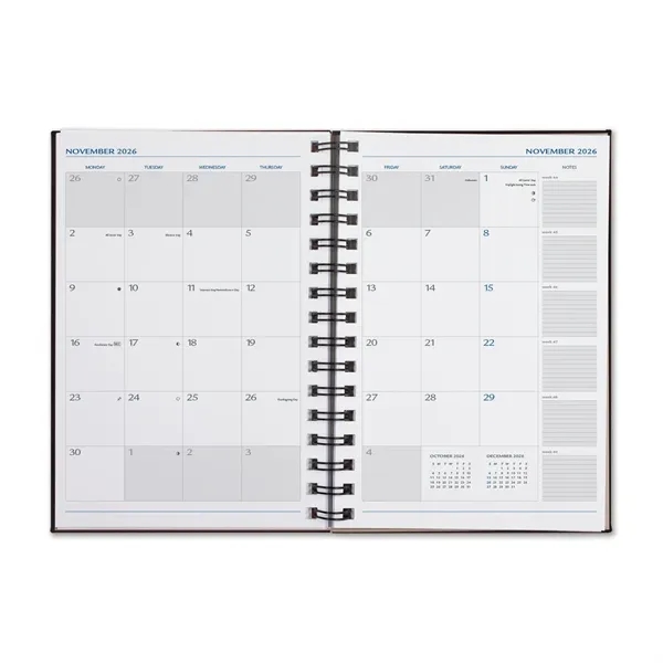 5 1/2" x 8" monthly diary with a polyurethane cover and... from ASI 68507 The Magnet Group / Castelli