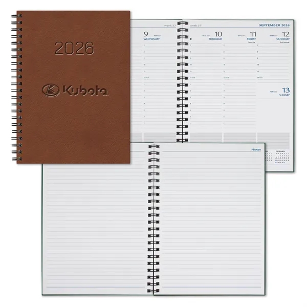 8" x 11" weekly diary with soft polyurethane cover, 128 white... from ASI 68507 The Magnet Group / Castelli