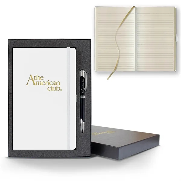 Matra Medio Lined Ivory Page Journal Gift Set... from ASI 68507 The Magnet Group / Castelli
