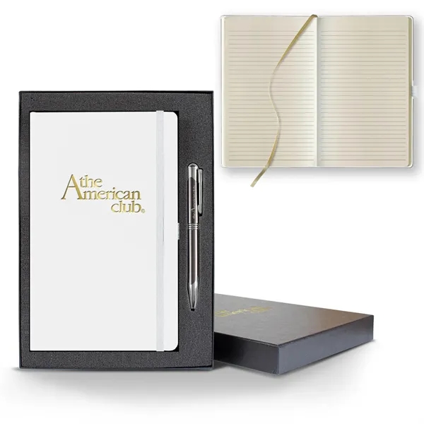 Matra Medio Lined Ivory Page Journal Gift Set... from ASI 68507 The Magnet Group / Castelli