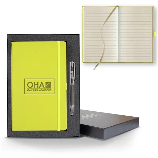 Tucson Medio Lined Ivory Page Journal Gift Set... from ASI 68507 The Magnet Group / Castelli