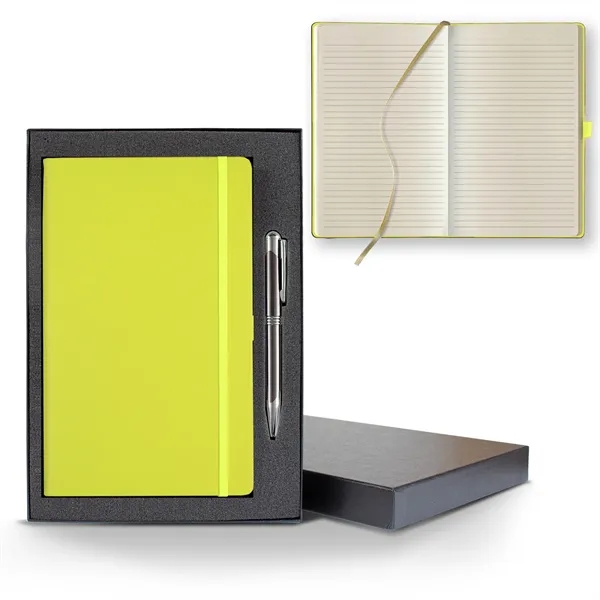 Tucson Medio Lined Ivory Page Journal Gift Set... from ASI 68507 The Magnet Group / Castelli