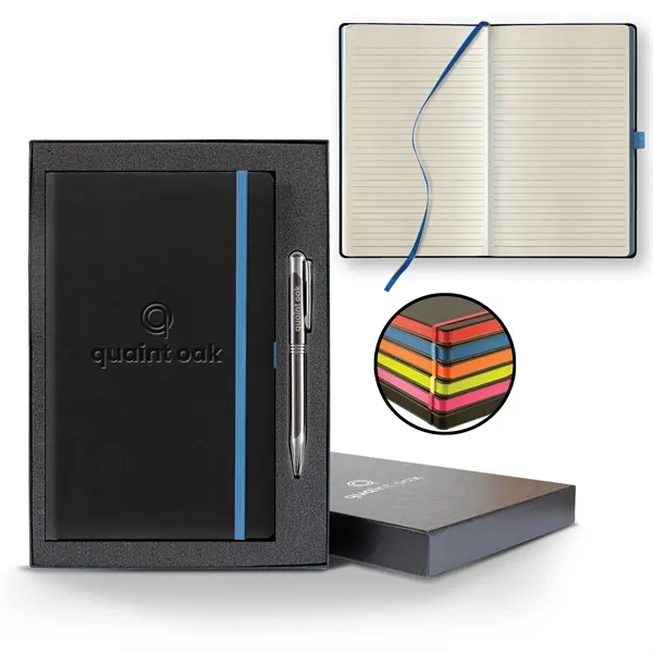 Tucson Edge Medio Lined Ivory Page Journal Gift Set... from ASI 68507 The Magnet Group / Castelli