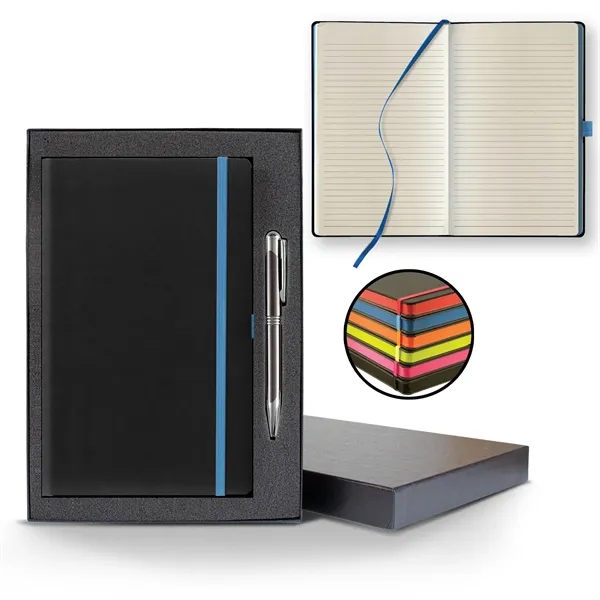 Tucson Edge Medio Lined Ivory Page Journal Gift Set... from ASI 68507 The Magnet Group / Castelli