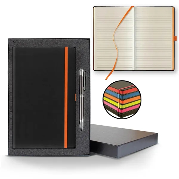 Tucson Edge Medio Lined Ivory Page Journal Gift Set... from ASI 68507 The Magnet Group / Castelli