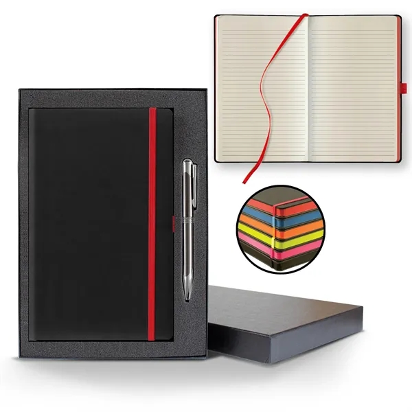 Tucson Edge Medio Lined Ivory Page Journal Gift Set... from ASI 68507 The Magnet Group / Castelli