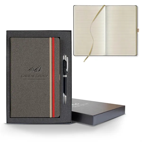 Bi Band Medio Lined Ivory Page Journal Gift Set... from ASI 68507 The Magnet Group / Castelli