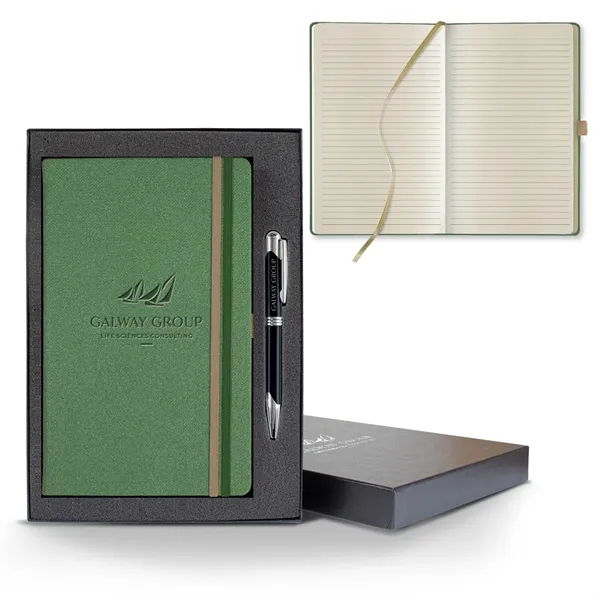 Bi Band Medio Lined Ivory Page Journal Gift Set... from ASI 68507 The Magnet Group / Castelli
