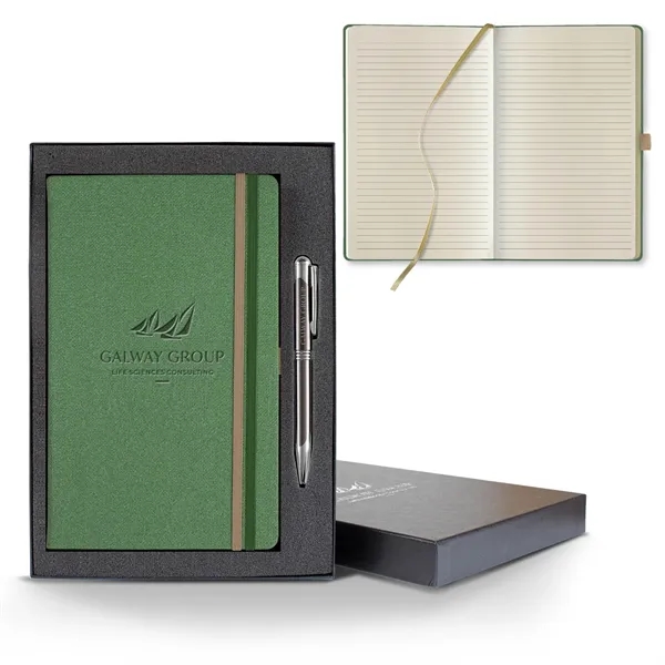Bi Band Medio Lined Ivory Page Journal Gift Set... from ASI 68507 The Magnet Group / Castelli