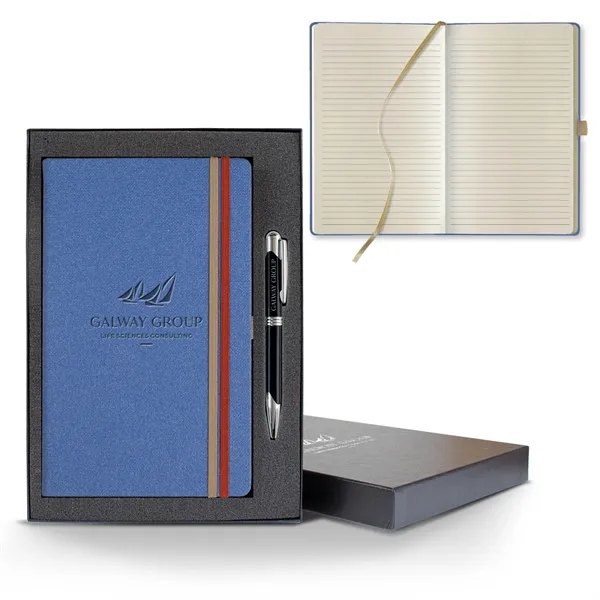 Bi Band Medio Lined Ivory Page Journal Gift Set... from ASI 68507 The Magnet Group / Castelli