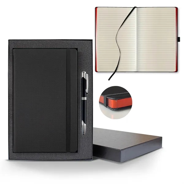 All Metal Medio Lined Ivory Page Journal Gift Set... from ASI 68507 The Magnet Group / Castelli