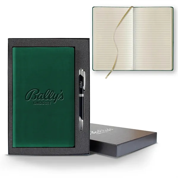 Tucson Slim Medio Lined Ivory Page Journal Gift Set... from ASI 68507 The Magnet Group / Castelli