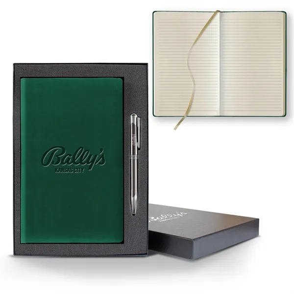 Tucson Slim Medio Lined Ivory Page Journal Gift Set... from ASI 68507 The Magnet Group / Castelli