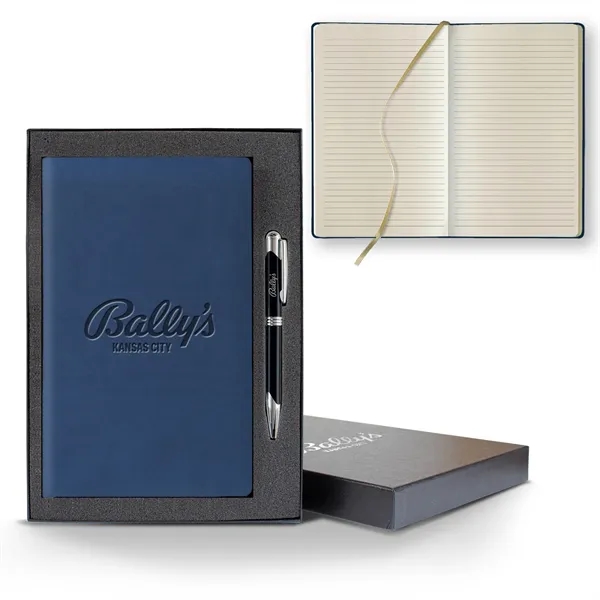 Tucson Slim Medio Lined Ivory Page Journal Gift Set... from ASI 68507 The Magnet Group / Castelli