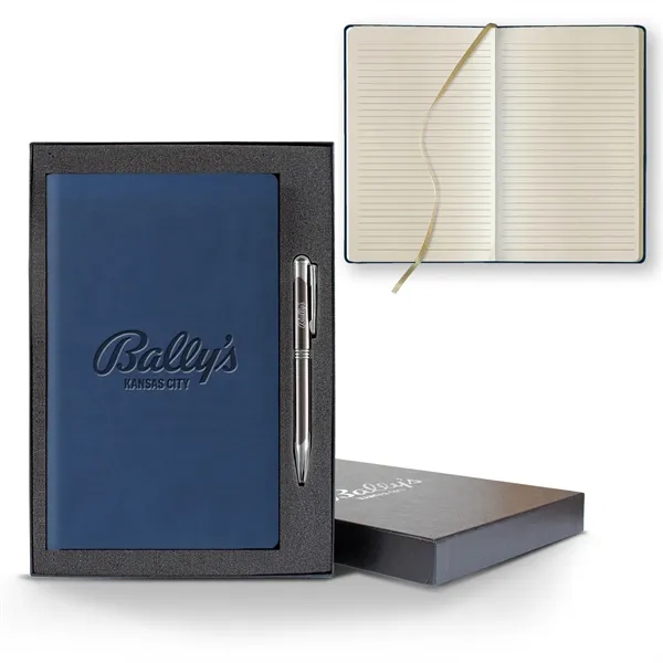 Tucson Slim Medio Lined Ivory Page Journal Gift Set... from ASI 68507 The Magnet Group / Castelli