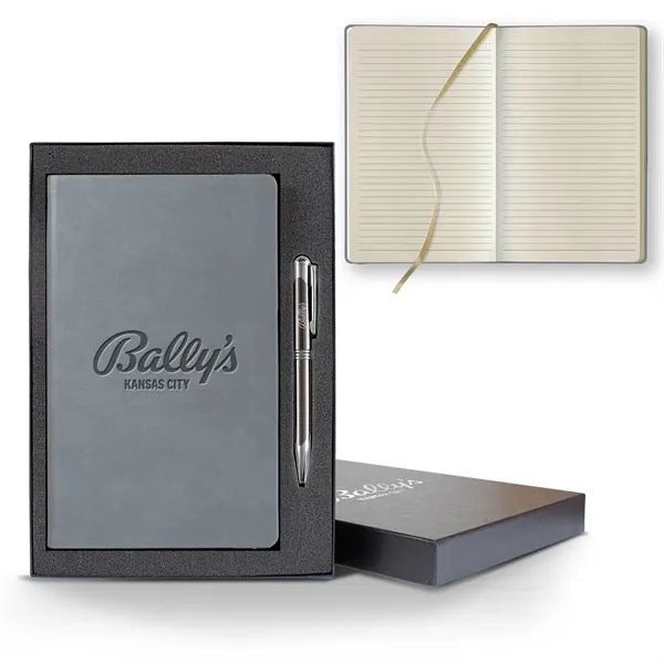 Tucson Slim Medio Lined Ivory Page Journal Gift Set... from ASI 68507 The Magnet Group / Castelli