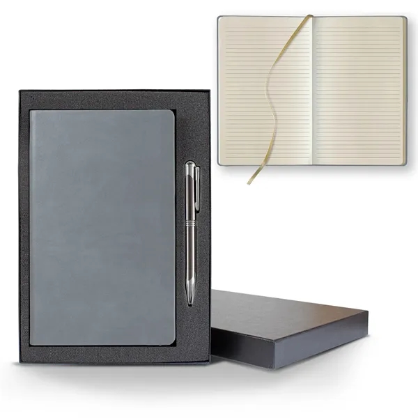 Tucson Slim Medio Lined Ivory Page Journal Gift Set... from ASI 68507 The Magnet Group / Castelli