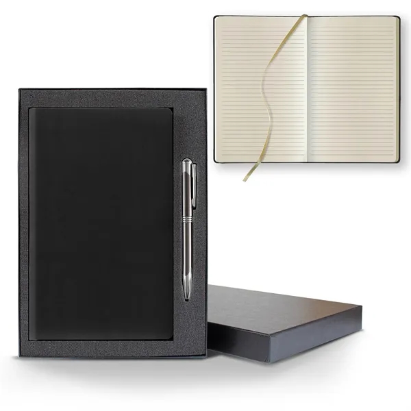 Tucson Slim Medio Lined Ivory Page Journal Gift Set... from ASI 68507 The Magnet Group / Castelli