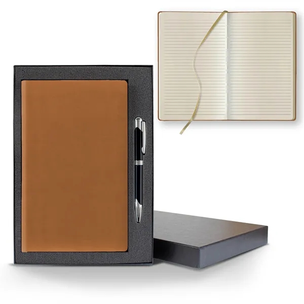 Tucson Slim Medio Lined Ivory Page Journal Gift Set... from ASI 68507 The Magnet Group / Castelli