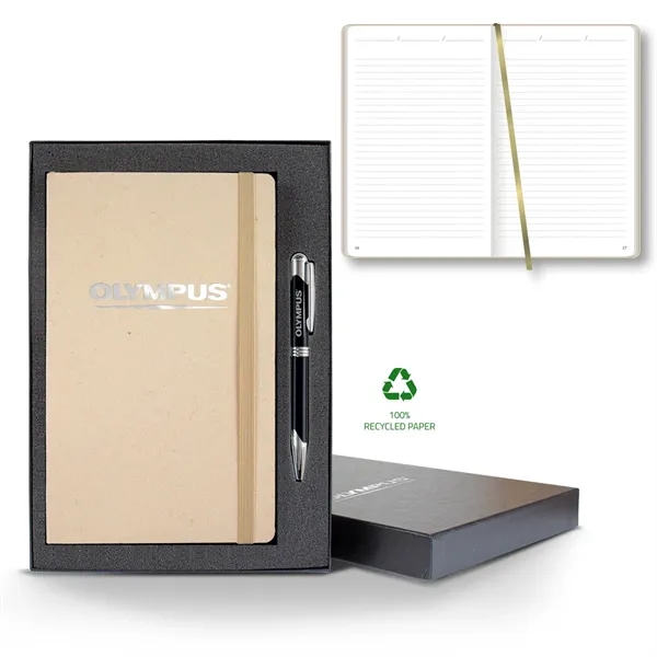 Carapace Medio Lined Recycled White Page Journal...... from ASI 68507 The Magnet Group / Castelli