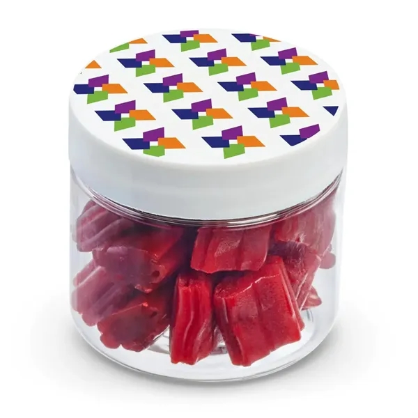 Delight recipients with this jar of mini strawberry licorice bites, offering... from ASI 55583 GMG Pen