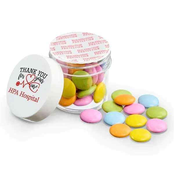 Brighten any event with this compact jar filled with colorful chocolate... from ASI 55583 GMG Pen