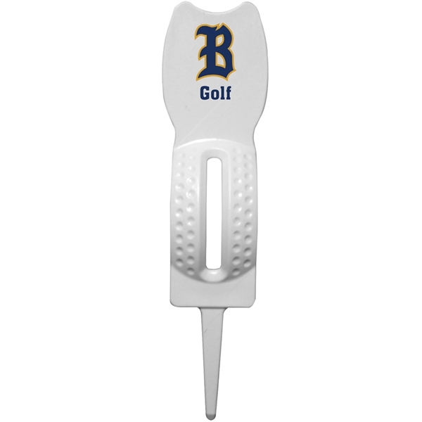 4-in-1 golf divot tool with a stencil, club rest and groove... from ASI 38120 Ball Pro / Diversified Quality Kitchenware