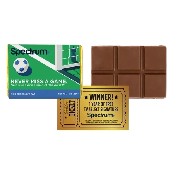 Soccer 1 oz Custom Wrapper Bars... from ASI 44900 NC Custom (CI/Lanco) / Chocolate Inn