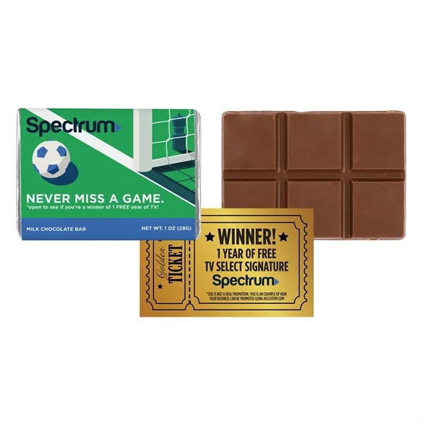 Soccer 1 oz Custom Wrapper Bars... from ASI 44900 NC Custom (CI/Lanco) / Chocolate Inn