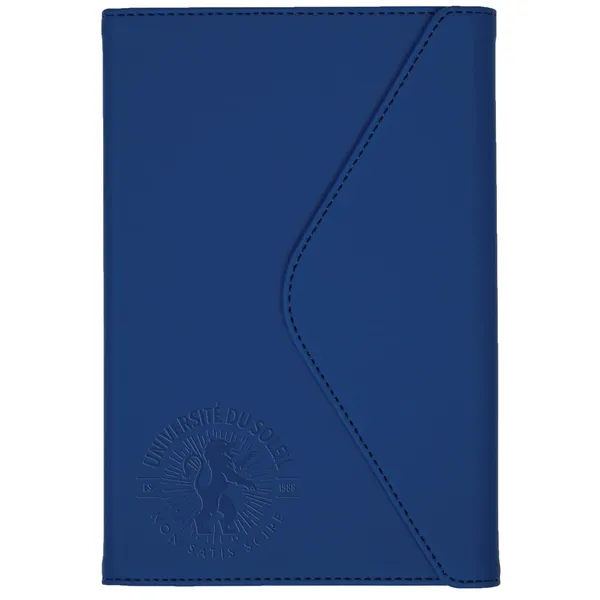 5.5x8.5 Smooth vinyl wrap-around magnetic closure journal with deboss imprint and... from ASI 91340 Journalbooks/Timeplanner Calendars