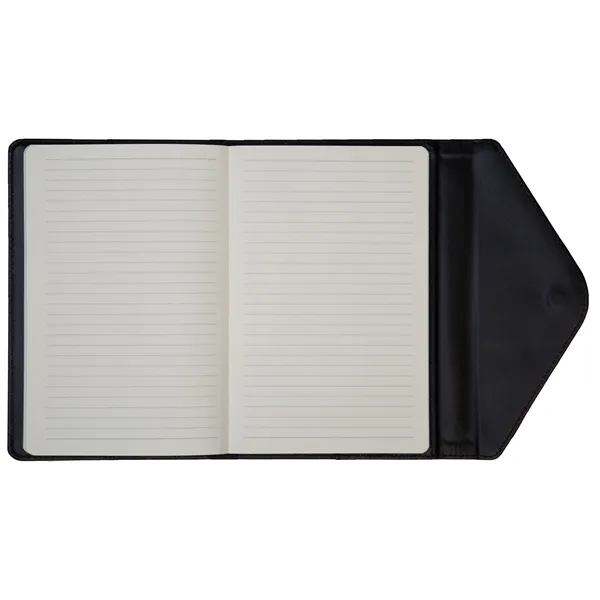 Smooth vinyl wrap-around magnetic closure journal with deboss imprint, full-color tip-in... from ASI 91340 Journalbooks/Timeplanner Calendars