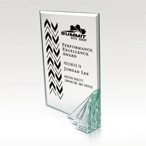 Premium glass award with layered jade glass that builds the base.... from ASI 93986 Visions/Awardcraft / Visions Awards