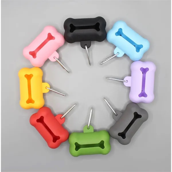 Bone-shaped silicone garbage bag dispenser with clip. Bags not included.... from ASI 72657 Active Life Promo / Active Life