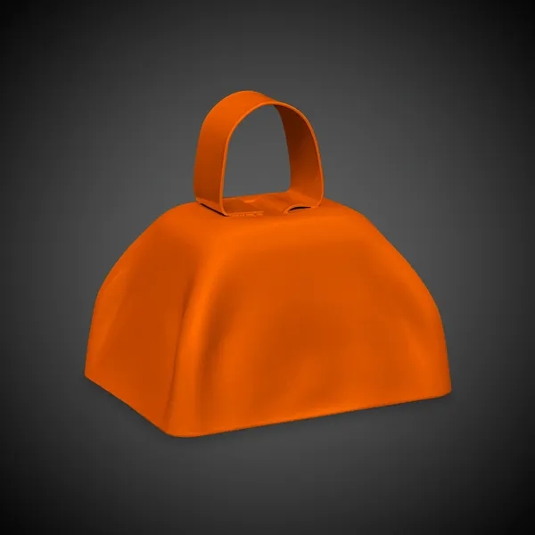 3" orange metal cowbell with loop handle.... from ASI 42016 Brighter Promotions Inc