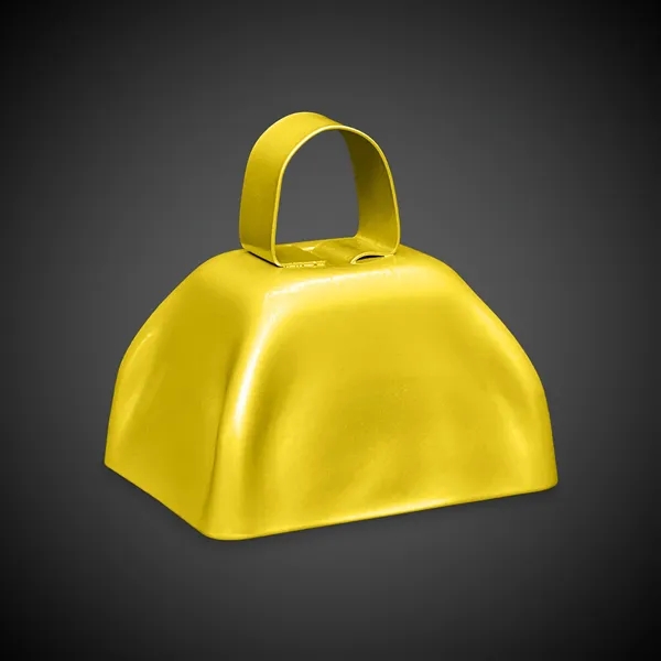 3" orange metal cowbell with loop handle.... from ASI 42016 Brighter Promotions Inc