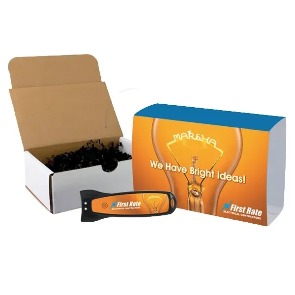 Full COLOR sleeve wrapped around a corrugated box with crinkle paper.... from ASI 39850 The Bentcil Company